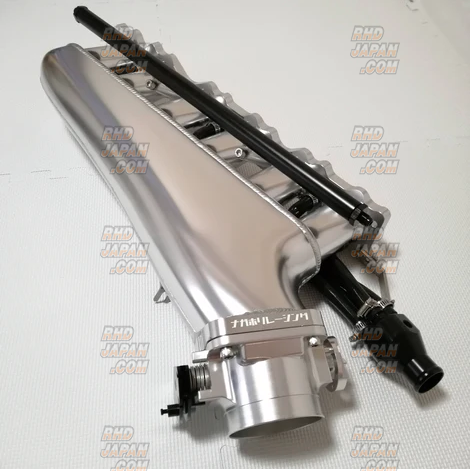 Nagahori Racing High Capacity Aluminium Surge Tank Kit 90mm Throttle Body Silver - RB25DET